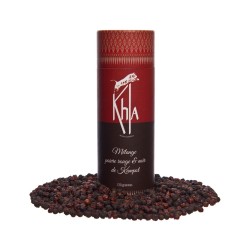 Rote und schwarze Pfeffermischung Kampot g.g.A. – Premium – in Körnern – 120 g – Tube